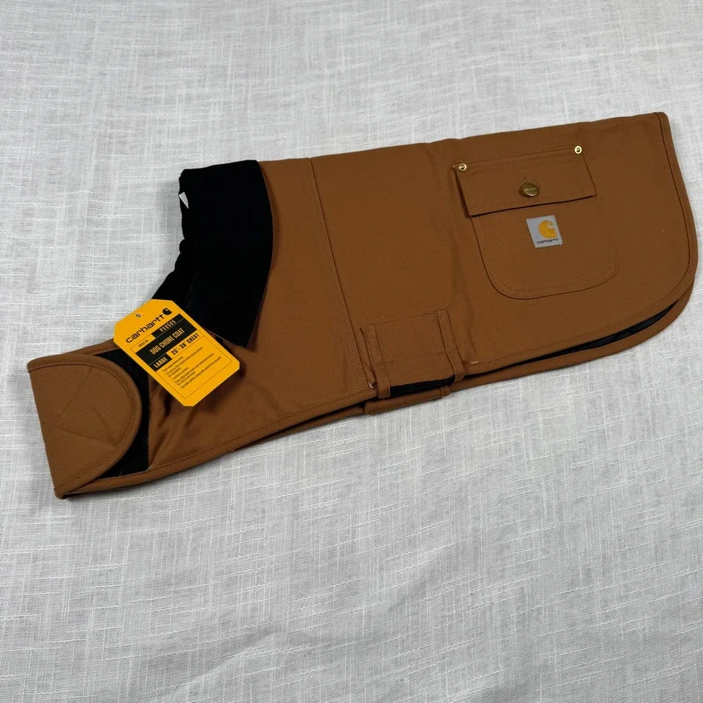 NWT Carhartt Firm Duck Insulated Dog Chore Coat Large Brown Outdoor Utility Gorp